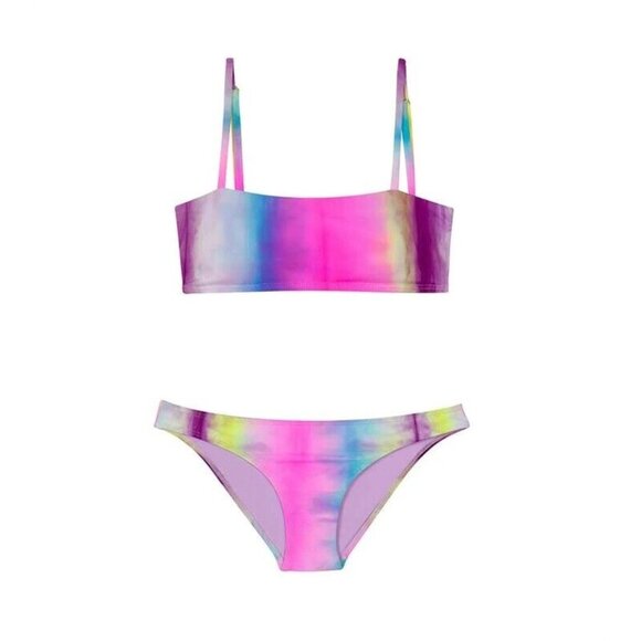NWT PIlyq PQ 16 GIrls Tie Dye Gigi Bikini Rainbow 110782